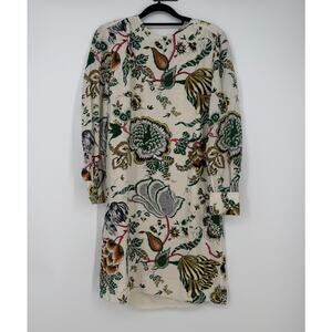 Tory Burch Happy Times Shift Long Sleeve Silk Mini Dress Size 2